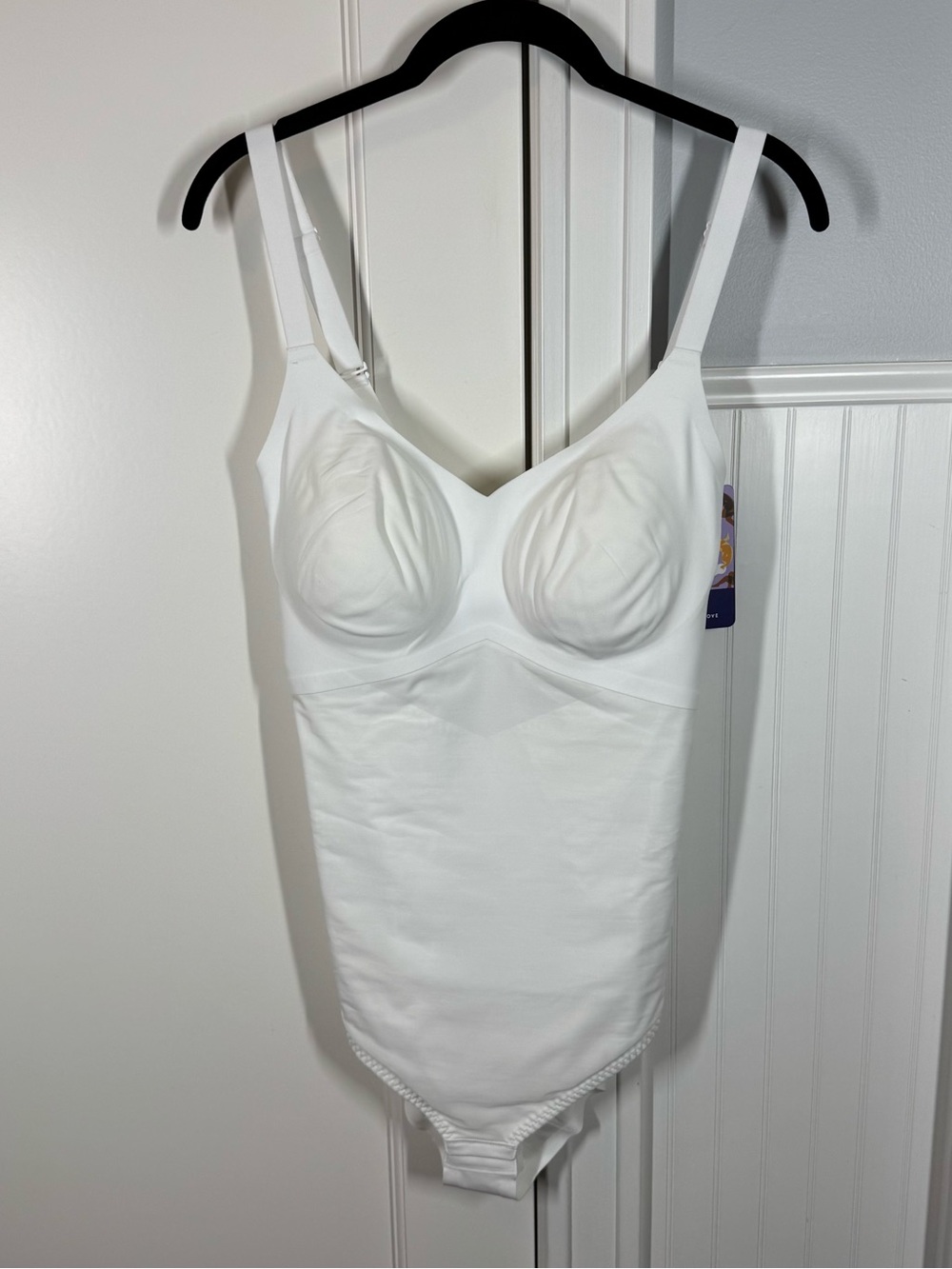 Honeylove LiftWear Tank Bodysuit Astral White Shapewear Built in Bra Size XL NEW